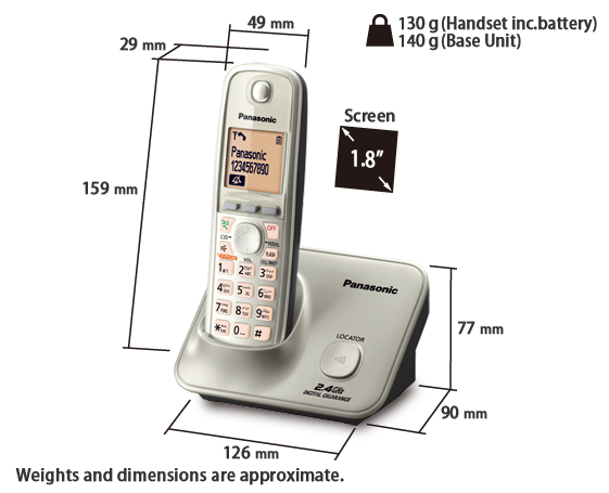 Panasonic PANASONIC โทรศัพท์ไร้สาย รุ่น KX-TG3600BXS