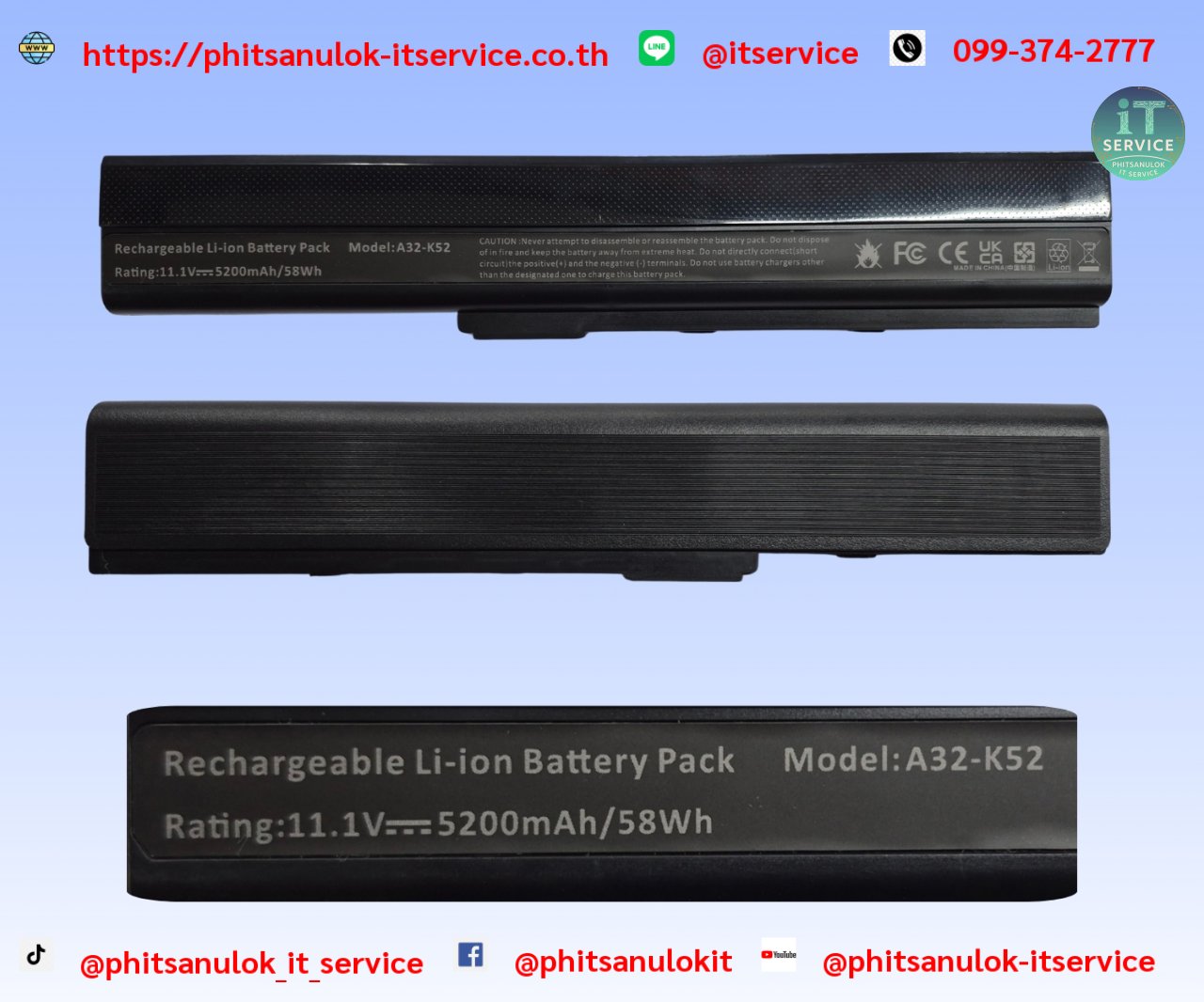 BatteryAsus(A32-K52)K42 A42J A42F K52F K52J oem