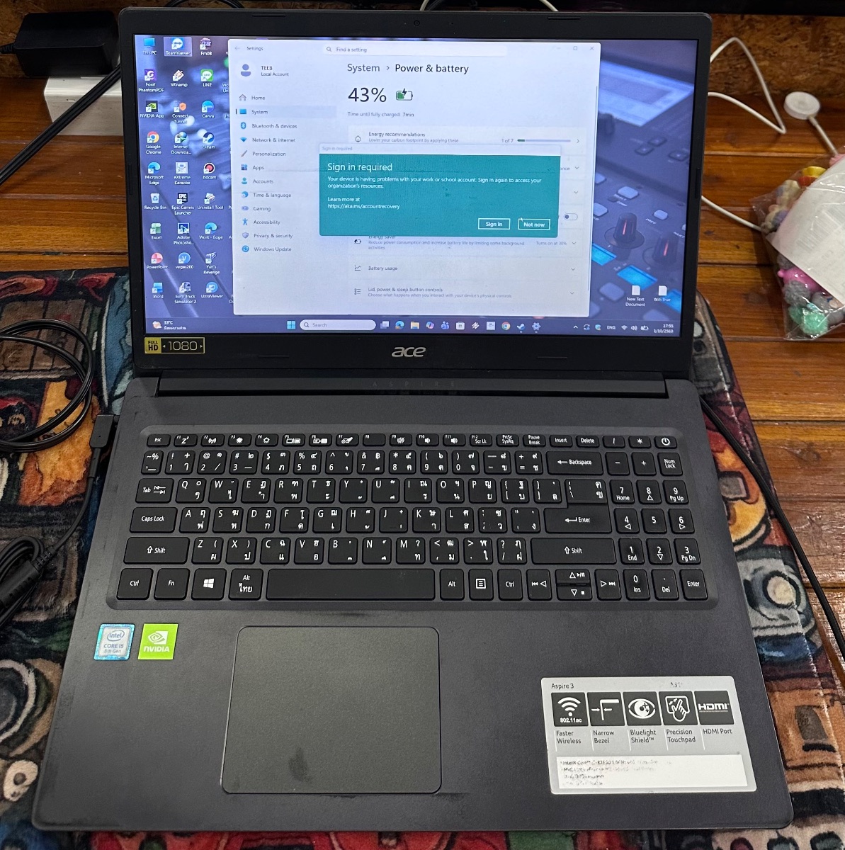 ซ่อม acer A315-55G
