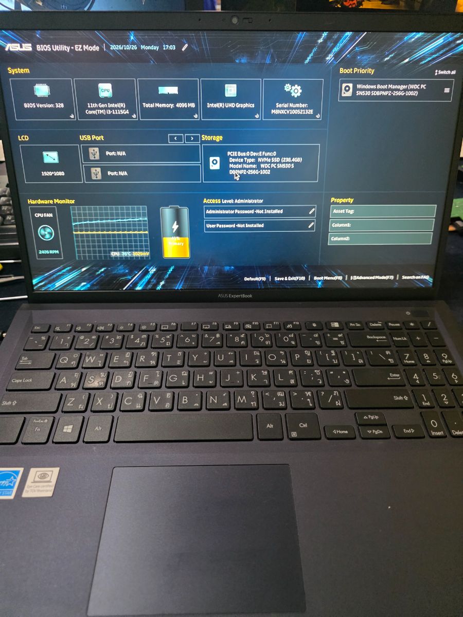 ซ่อมเมนบอร์ด B1500CEAE-BQ2286